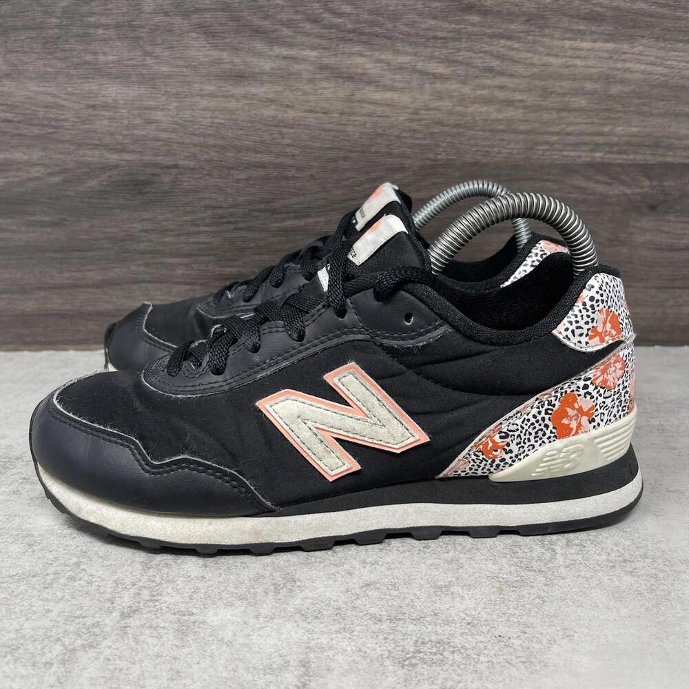 New Balance 515 Shoes Womens Size 6.5 Black Floral Sneakers
